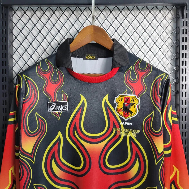 Japan 1998 Long Sleeve Goalkeeper Red Flame